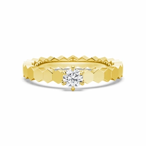 Geometric Lab Grown Diamond Promise Ring Model Accessory