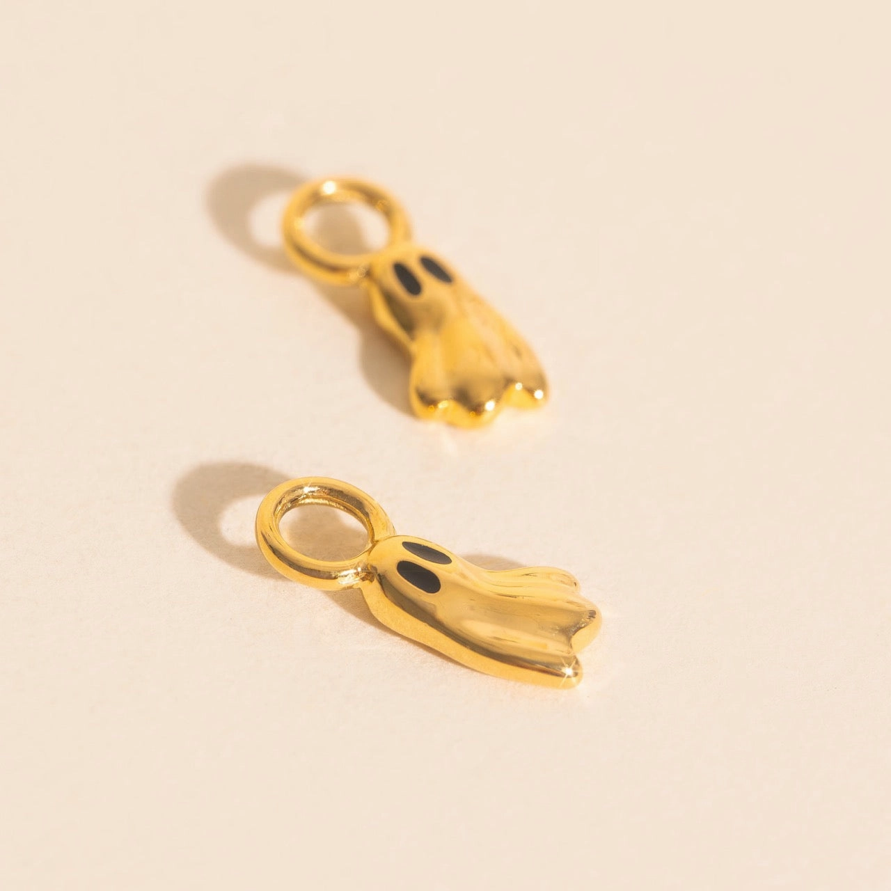 Bold Radiance Ghost Huggie Hoop Charms