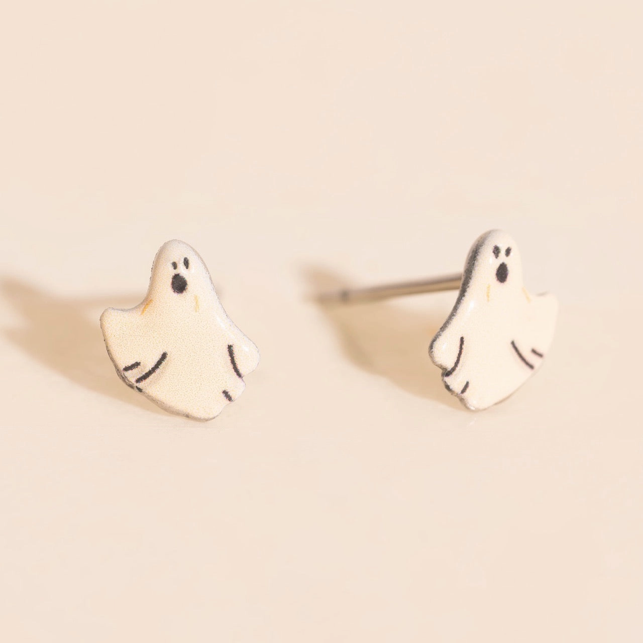 Accent Piece Ghost Stud Earrings