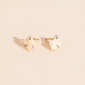 Ghost Stud Earrings Vibrant Form Distinct Edge