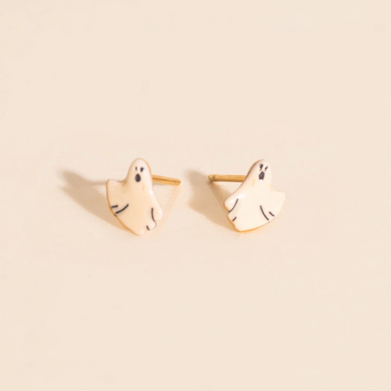 Quiet Glow Ghost Stud Earrings