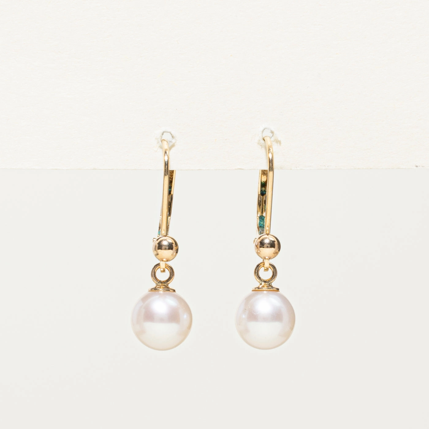 Glam Focus Gleaming Highlight 14K Pearl Drop Earrings