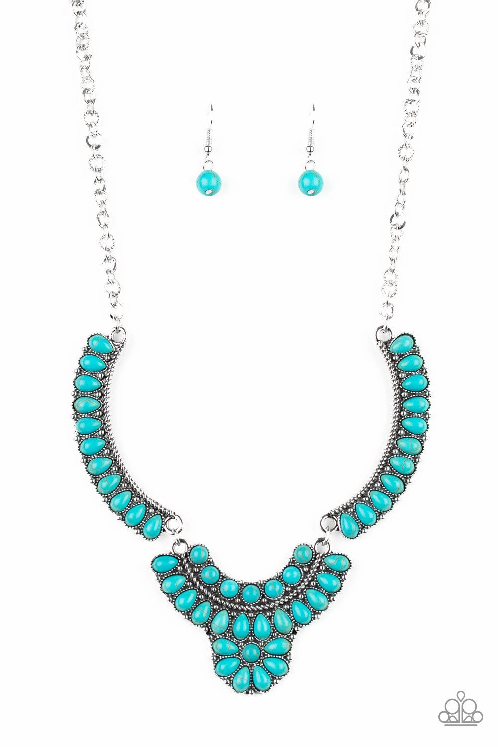 Collective Adornment Spring Feature Paparazzi Accessories ? Omega Oasis - Blue Necklace?Flat Rate Ship $4.50?