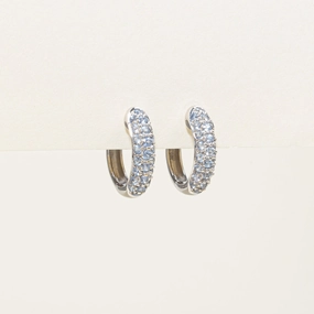 Artisan Accent Casual Style Tanzanite Huggie Earrings | 1.00ctw |