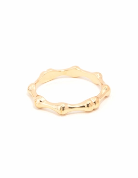 Gold Bamboo Ring Day Style