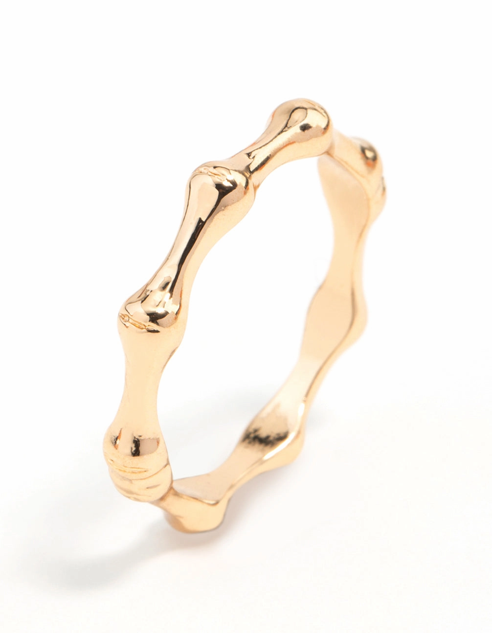 Resilient material Value Jewelry Gold Bamboo Ring