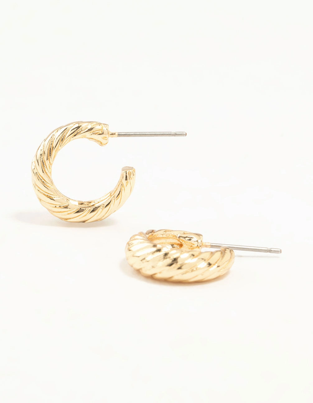 Glittering Choice affordable choice Gold Crescent Hoop Earrings
