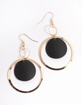 Gold Multi Open Circle Drop Earrings Premium Must-Have Safe Selection