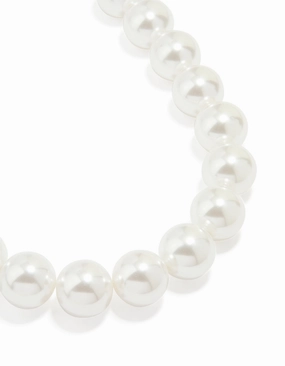 Office Ready Gold Pearl Strand Large Necklace