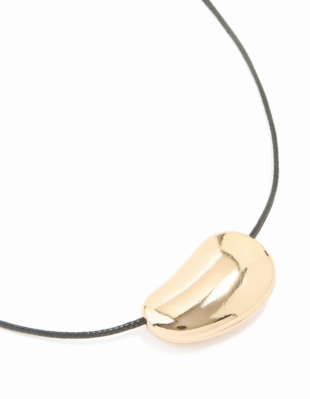 Urban Highlight Gold Pebble Cord Medium Pendant Necklace