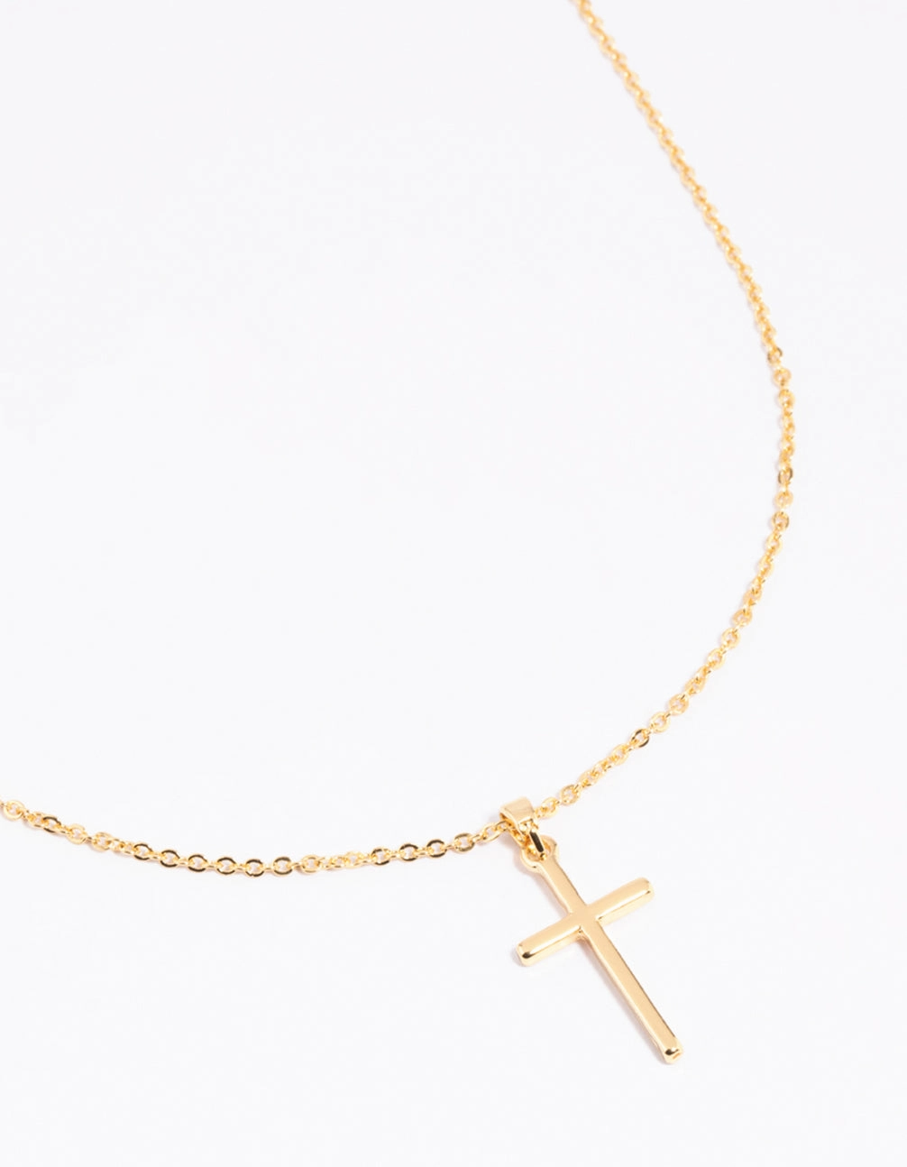Resilient Jewelry Signature Look Gold Plated 45cm Cross Necklace