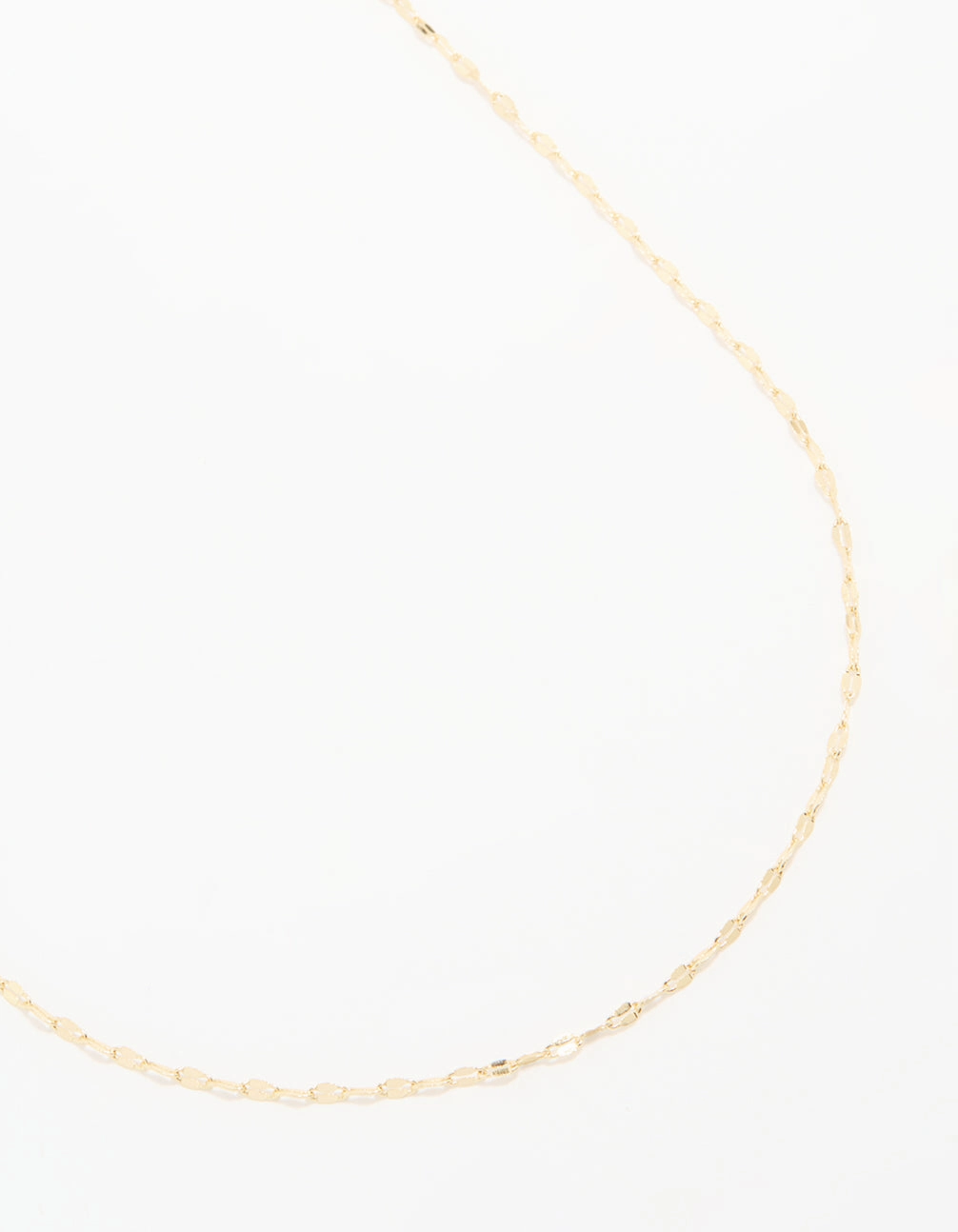 Versatile Gift Gold Plated Brass Detailed Chain Necklace