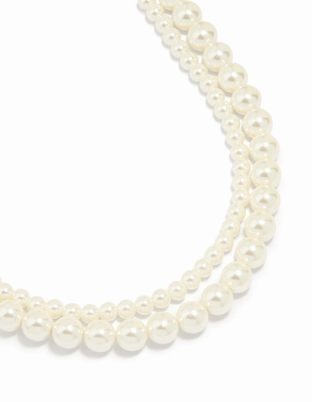Layered Spark Gold Plated Pearl Layered Necklace