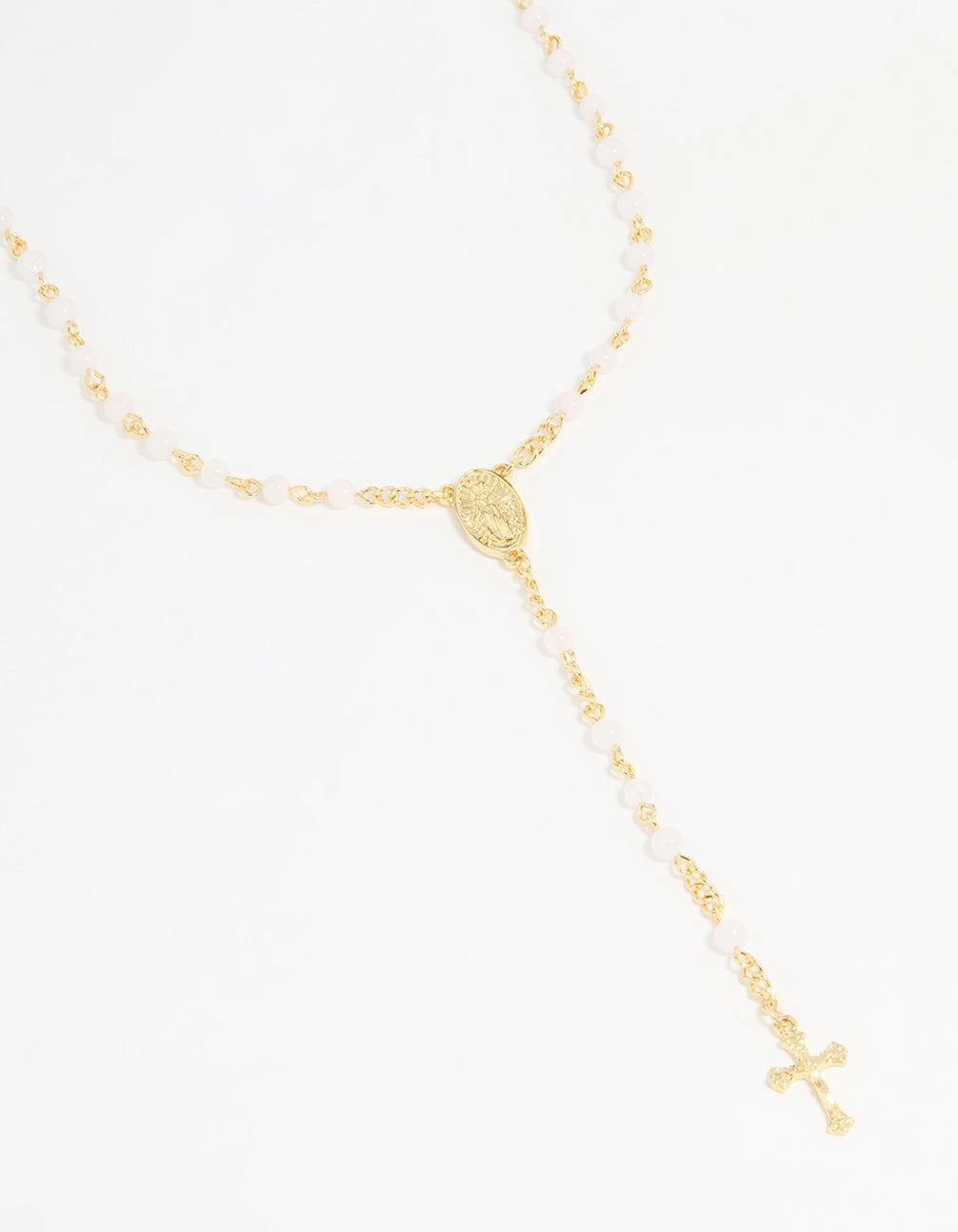 Gold Plated Rose Quartz Y-Necklace birthday party Daring Style