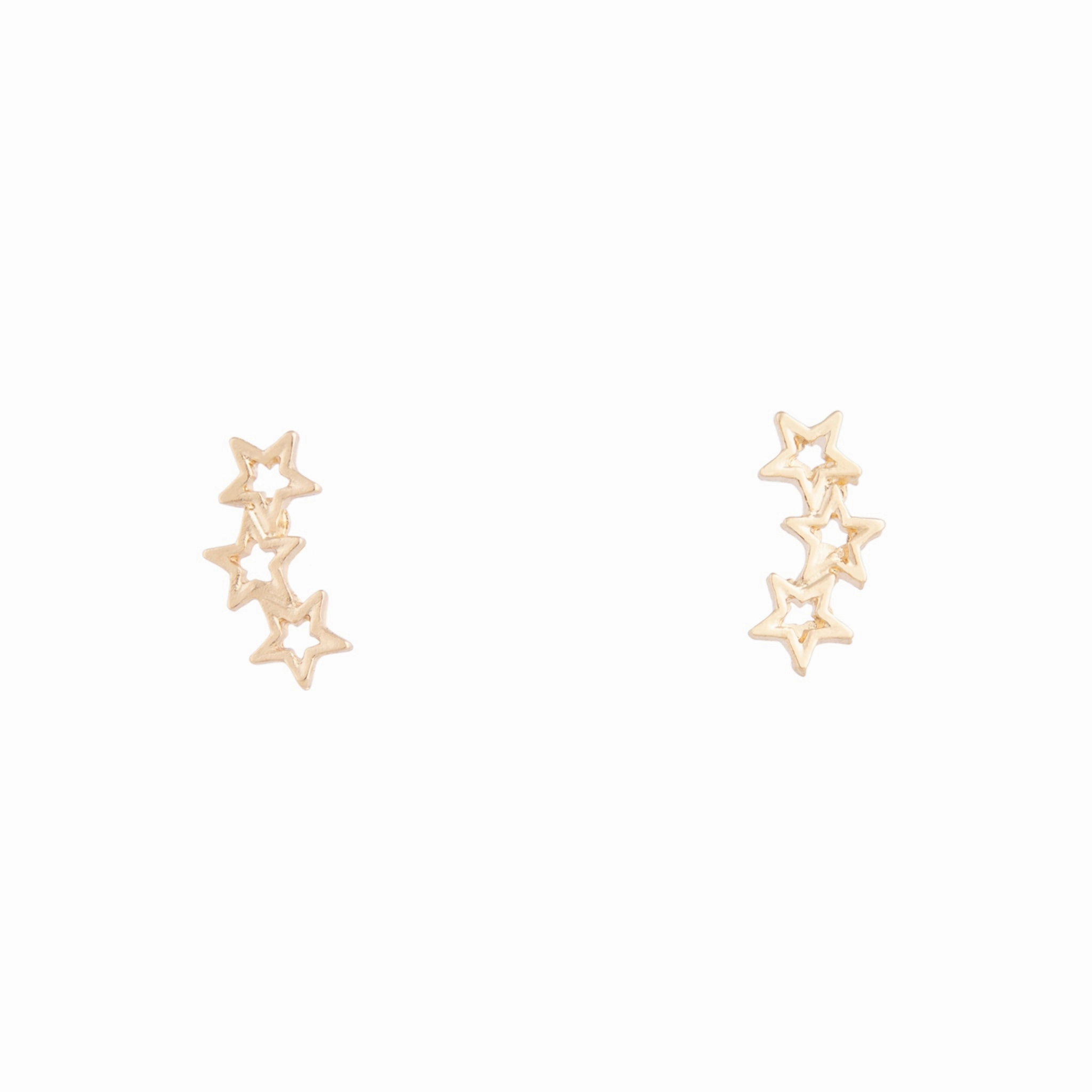 Winter Jewelry Gold Starline Stud Earrings