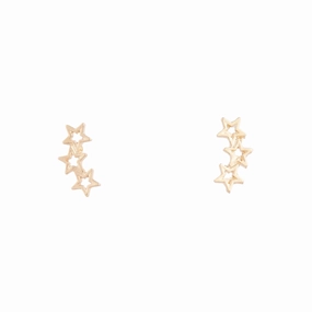 Winter Jewelry Gold Starline Stud Earrings