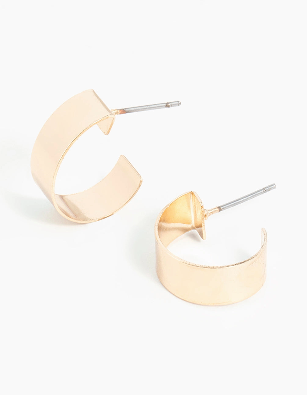 Gold Thick Micro Hoop Earrings Modern Essential