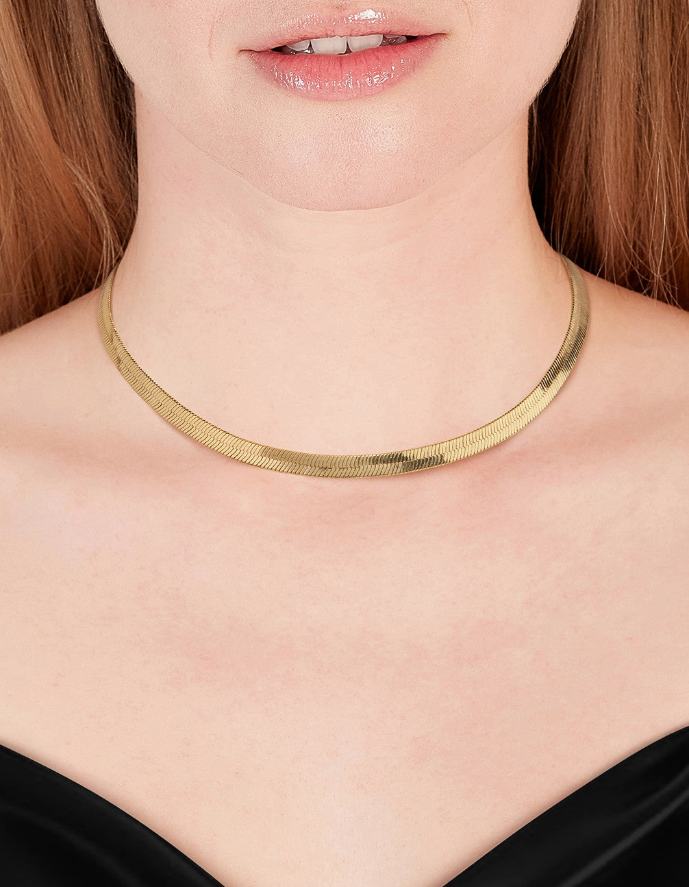 Gold Thick Snake Chain Necklace For All Polished Style