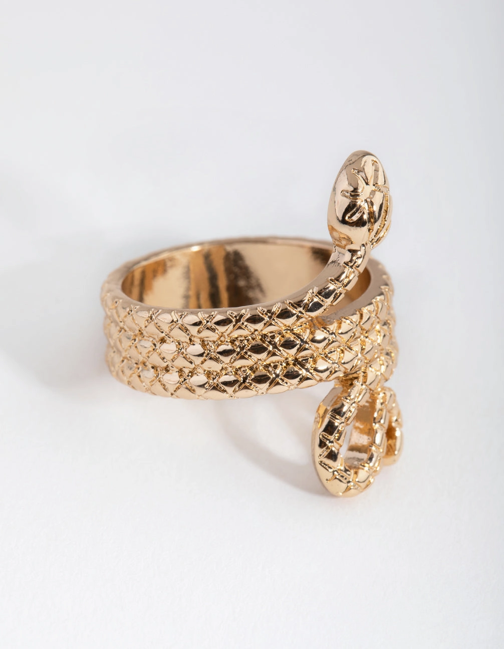 Gold Three Wrap Snake Ring Understated Elegance Exquisite Decoration