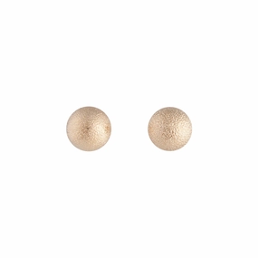 Gold Tone Textured Stud Earrings Pretty Option