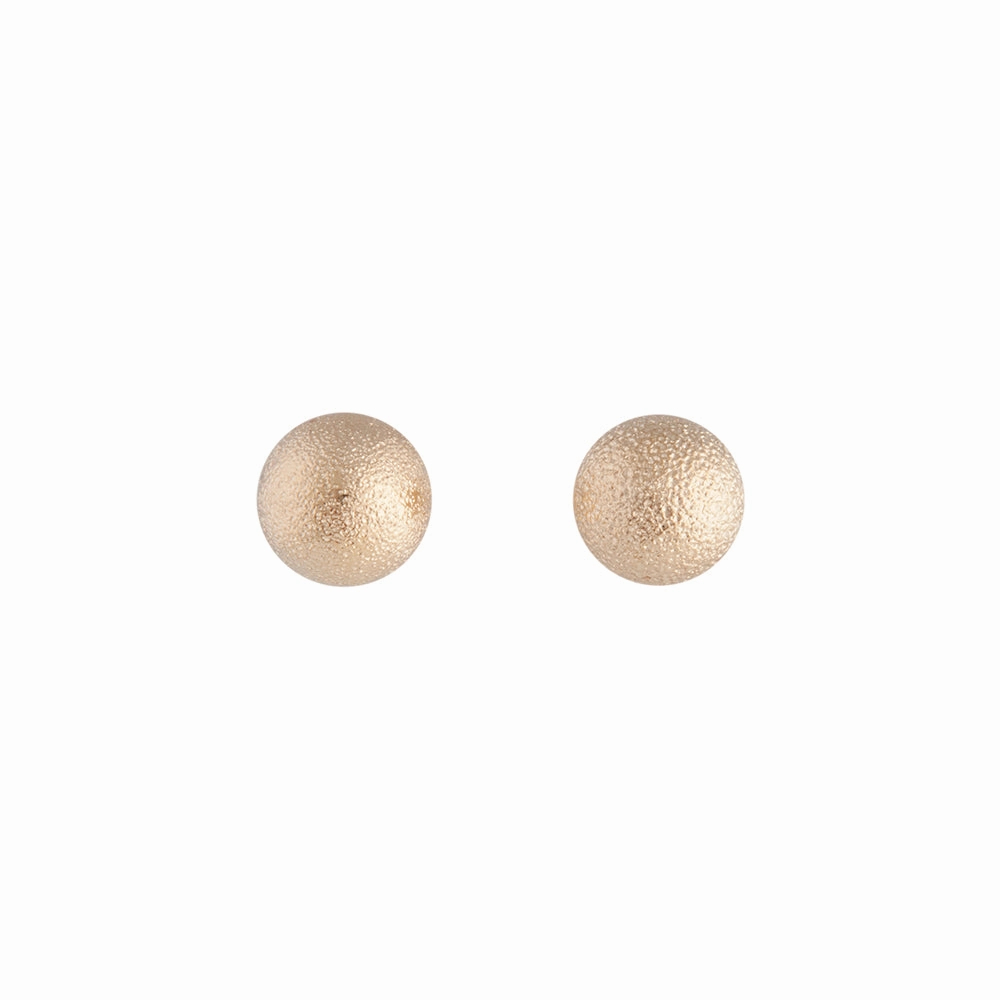 Gold Tone Textured Stud Earrings Pretty Option