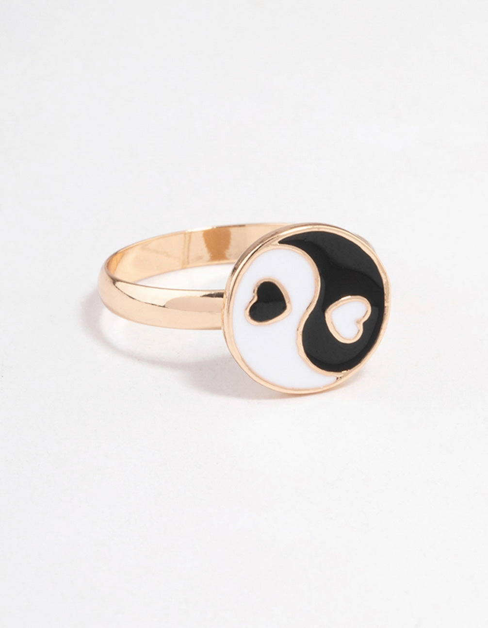 Gold Yin & Yang Ring Elegant Addition