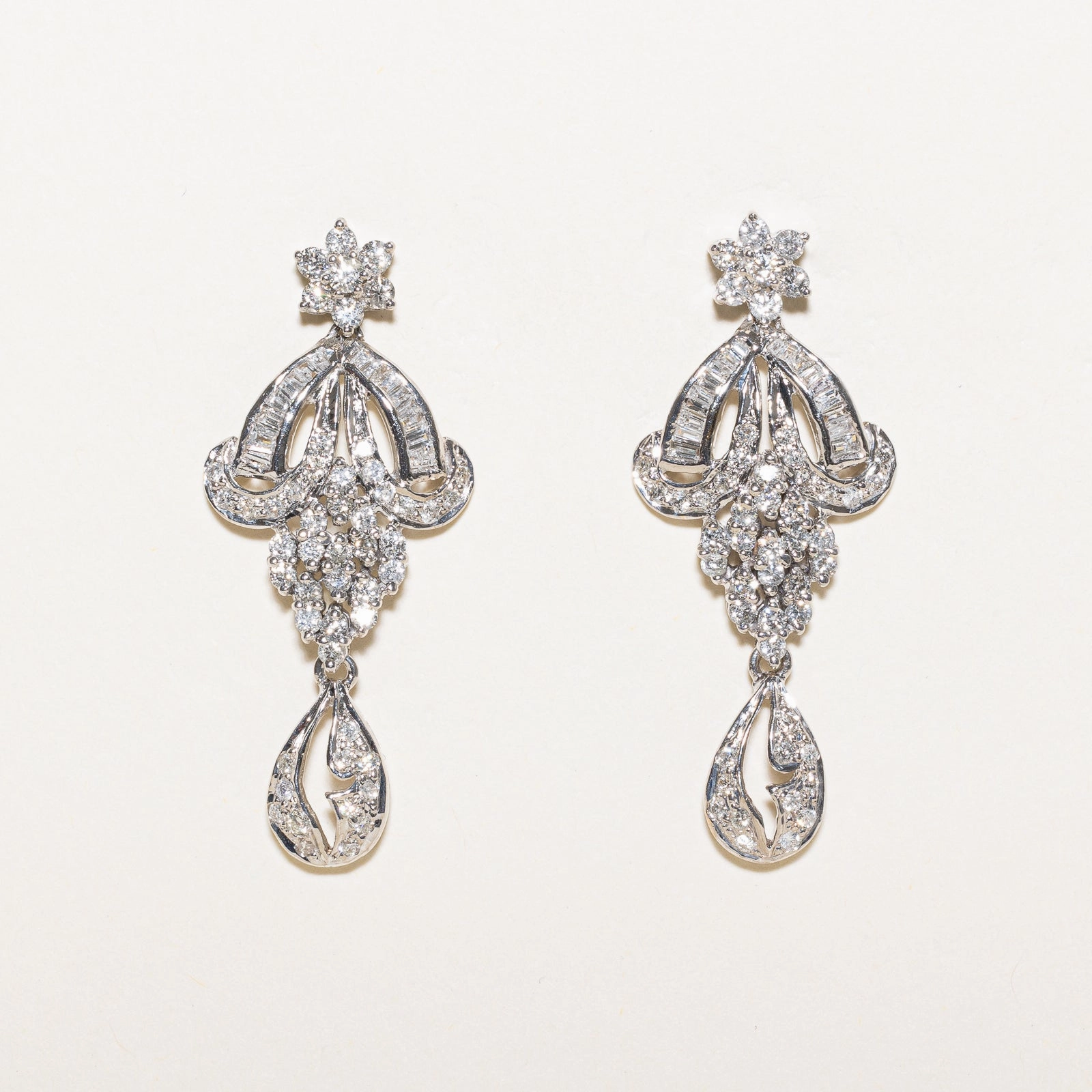 Date Ready Dazzle Factor Diamond Ornate Drop Earrings | 1.92ctw