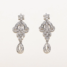 Date Ready Dazzle Factor Diamond Ornate Drop Earrings | 1.92ctw