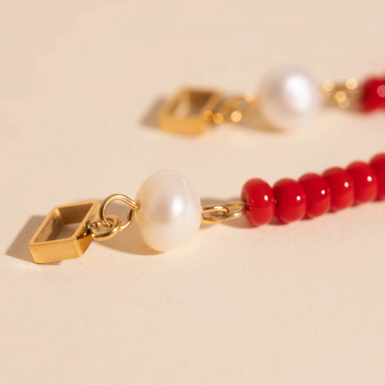 Reel Pearl Beaded Huggie Hoop Charms Layered Elegance Bold Detail