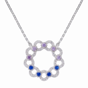 Sterling Silver Colorful Necklace Minimal Beauty