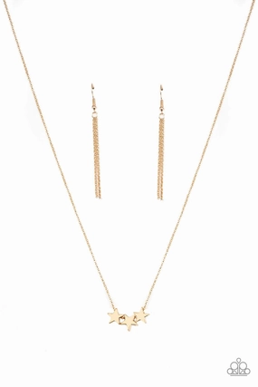 Paparazzi Accessories ? Shoot For The Stars - Gold Necklace?Flat Rate Ship $4.50? Great Accessory Exclusive Accent