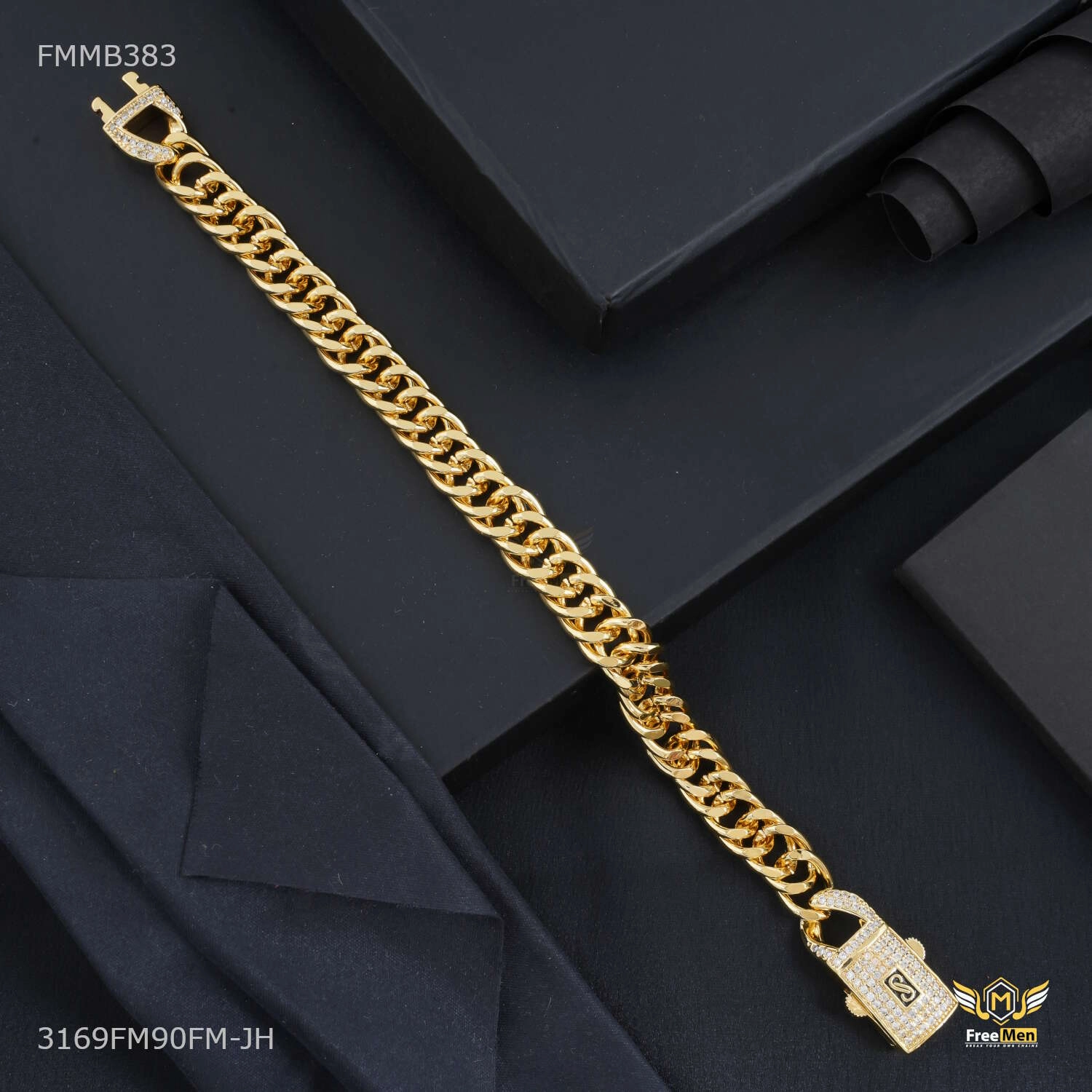 Attention Grabber Designer AD Box Ring to Ring Bracelet for Men - FMMB383