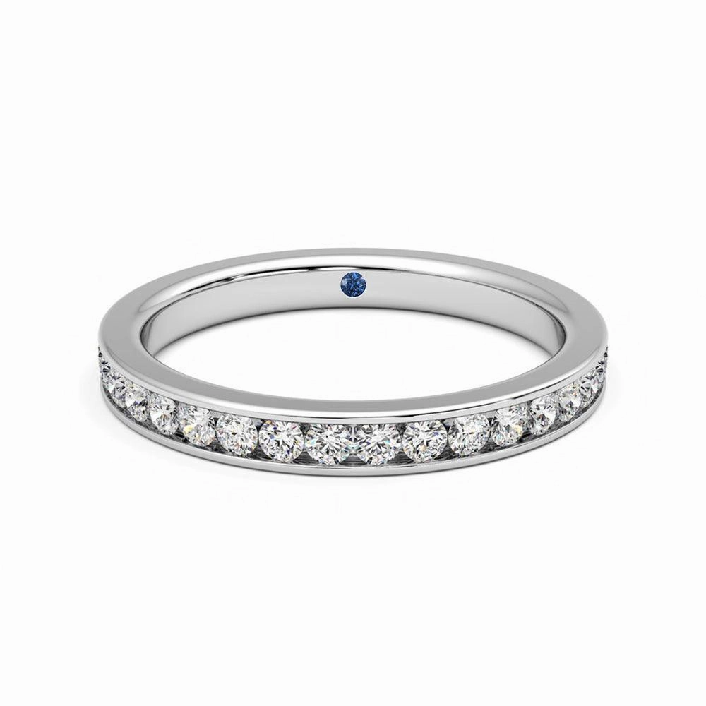 Half Eternity Channel Set Moissanite Wedding Band Anniversary Stone Accent Gifting Moment