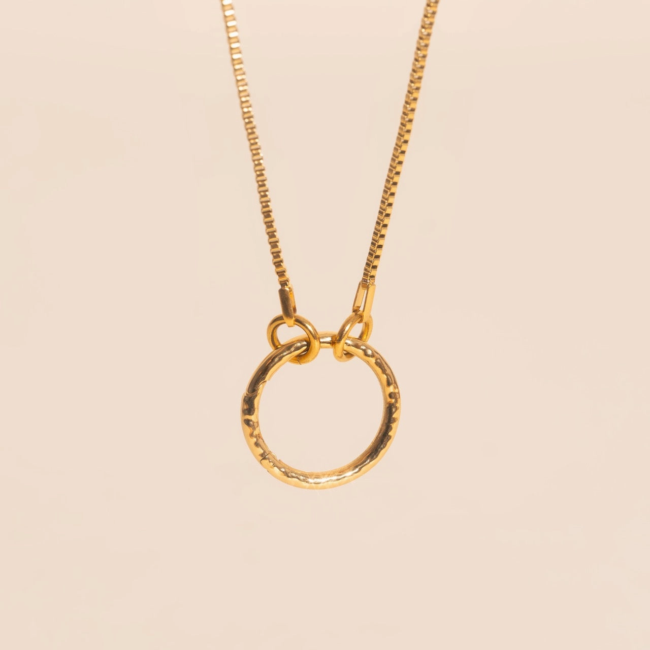 Hammered Circle Necklace Charm Clasp (18mm) Modern Mood