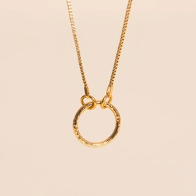 Hammered Circle Necklace Charm Clasp (18mm) Sparkle Boost Sleek Glamour