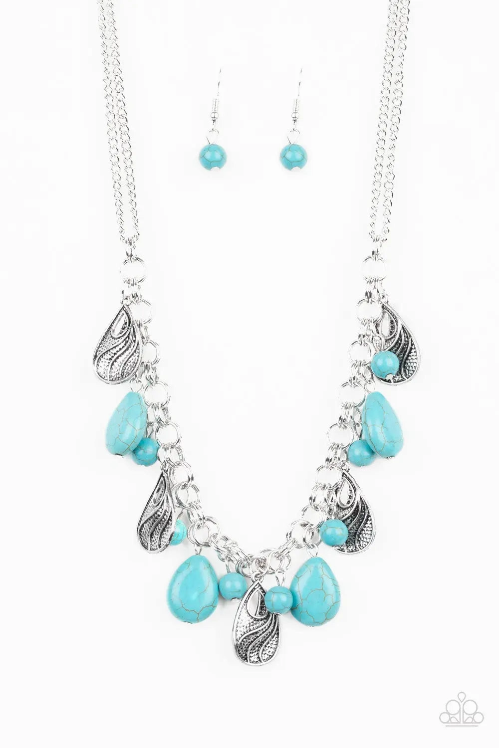 Layerable Accessory Summer Essential Paparazzi Accessories ? Terra Tranquility - Blue Necklace?Flat Rate Ship $4.50?