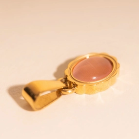 Haze Oval Necklace Charm Simple Look Chic Look