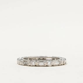 Mixed Cut Diamond Eternity Band | 1.00ctw | SZ 6.75 Smooth Finish Contemporary Look