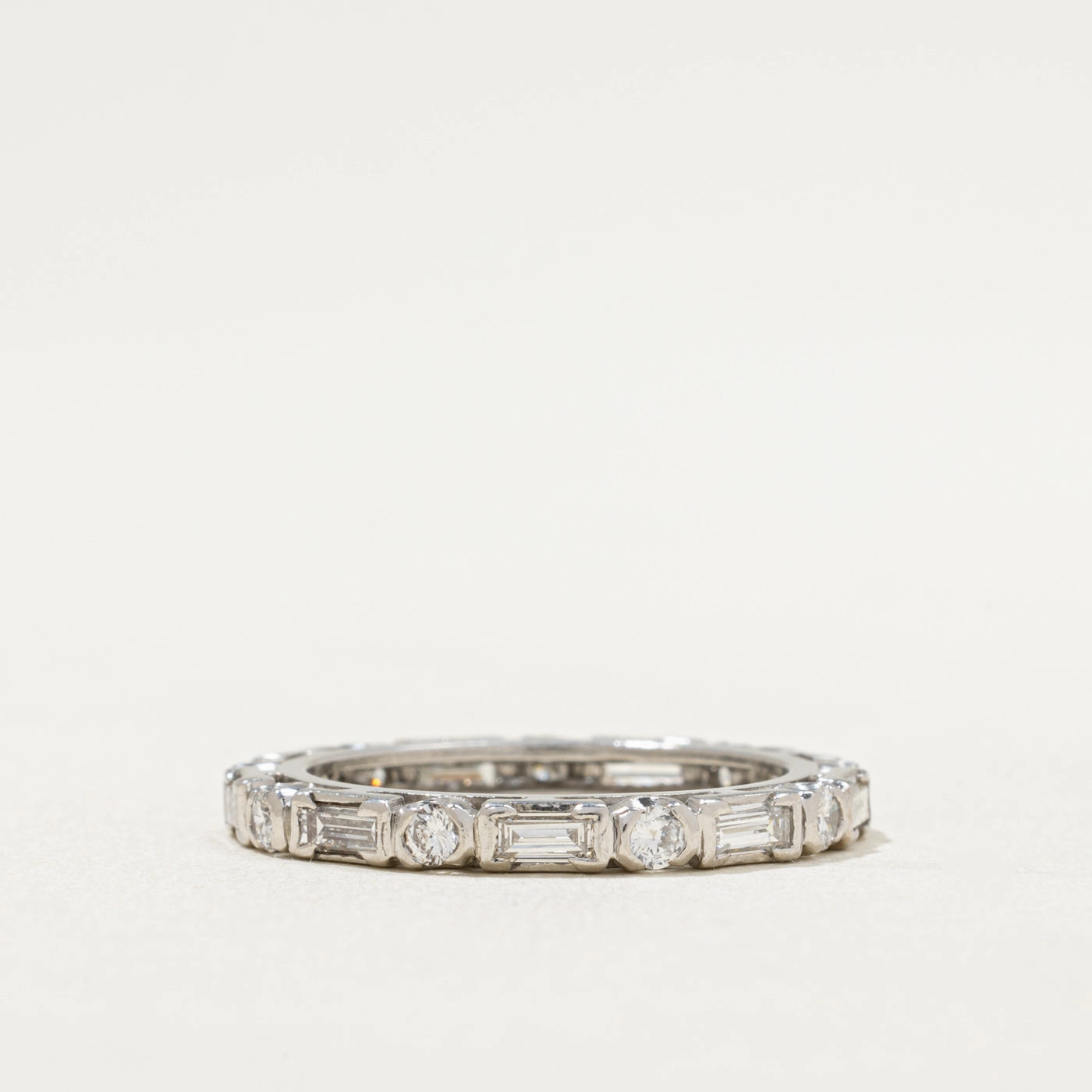 Mixed Cut Diamond Eternity Band | 1.00ctw | SZ 6.75 Smooth Finish Contemporary Look