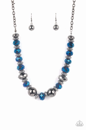 Paparazzi Accessories ?Interstellar Influencer - Blue Necklace? Flat Rate Ship $4.50? Vogue Style Creative Edge