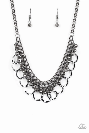 All Ages Adornment Beaded Strand Piece Paparazzi Accessories ? Ring Leader Radiance - Black Necklace?Flat Rate Ship $4.50?