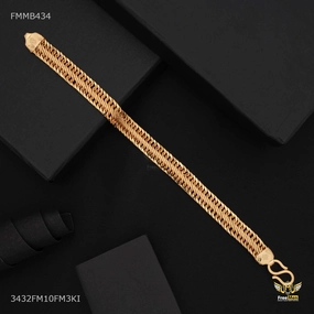 One Line Shini Flat Atti Bracelet for Men - FMMB434 Party Ready Couple??s Keepsake