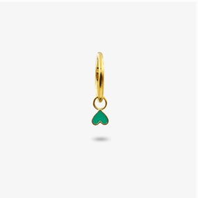 Huggie Earring with Pendants - Spade Refined Line Crisp Sparkle