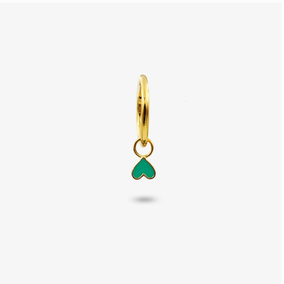 Huggie Earring with Pendants - Spade Refined Line Crisp Sparkle