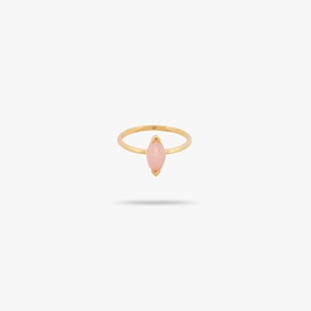 Hypoallergenic Embellishment Amare Wear Rose Quartz Marquise Solitaire Ring