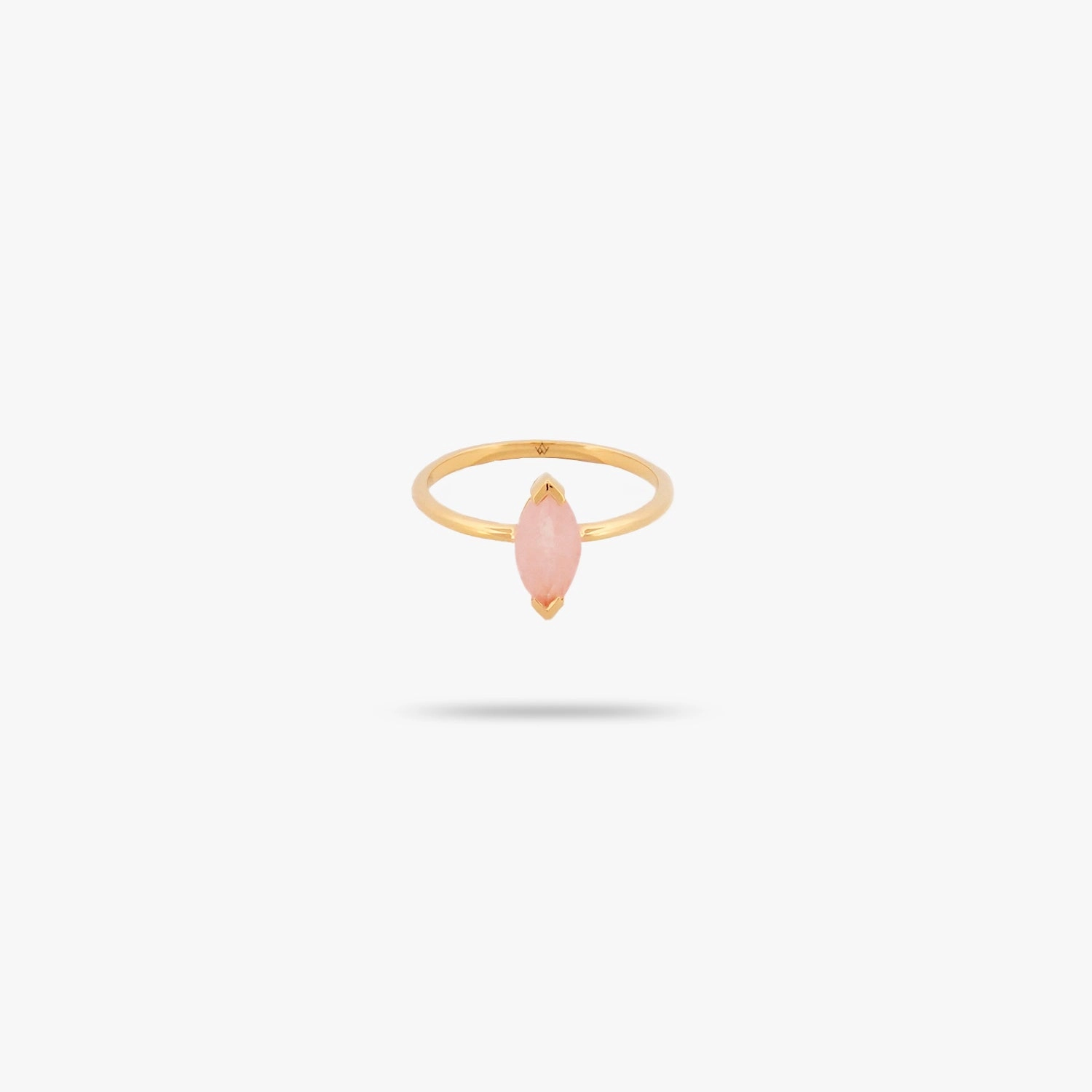 Contemporary Feel Amare Wear Rose Quartz Marquise Solitaire Ring