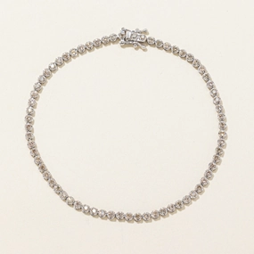 Illusion Set Diamond Tennis Bracelet | 1.00ctw | 7" Gleaming Highlight