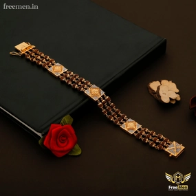Original View Simple View Freemen AD Rudraksha three line bracelet  - FM059