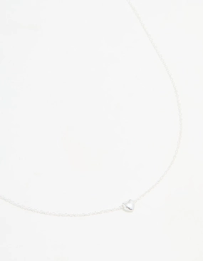 Sterling Silver Heart Pendant Necklace Mindful Item