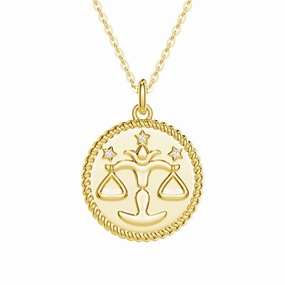 Libra Constellation Lab Grown Diamond Birthstone Pendant Necklace Indicating Jewelry